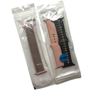 SALE 3 Sport Band Bundle Apple Watch 44/45mm S/M Pink Sand Black NEW